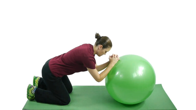 Swiss ball plank - core exercise
